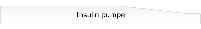 Insulin pumpe